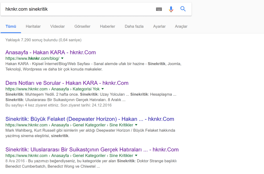 hknkr sinekritik Google arama tüyoları