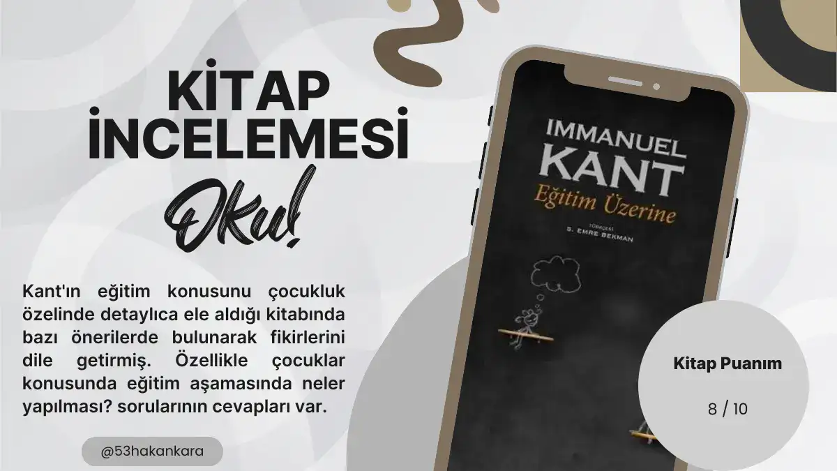 Eğitim Üzerine Immanuel Kant S. Emre Bekman